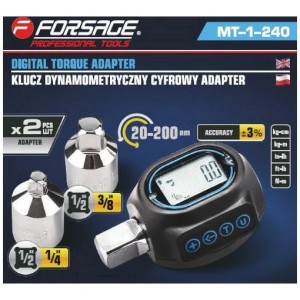 Adapter dynamometryczny elektroniczny 1/2" 20-200Nm Forsage