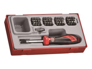 Wkrętak dynamometryczny 1/4" 1-5 Nm TengTools TTSD38 w zestawie